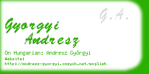 gyorgyi andresz business card